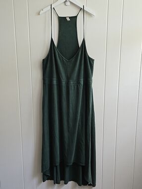 Anthropologie Daily Practice Madeline Midi High-Low Racerback Dress Size: XL